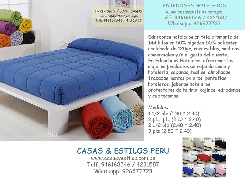 Instrumento enjuague conferencia Casas & Estilos - EDREDONES HOTELEROS